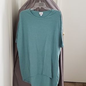 Lularoe Irma Tunic size small washed teal